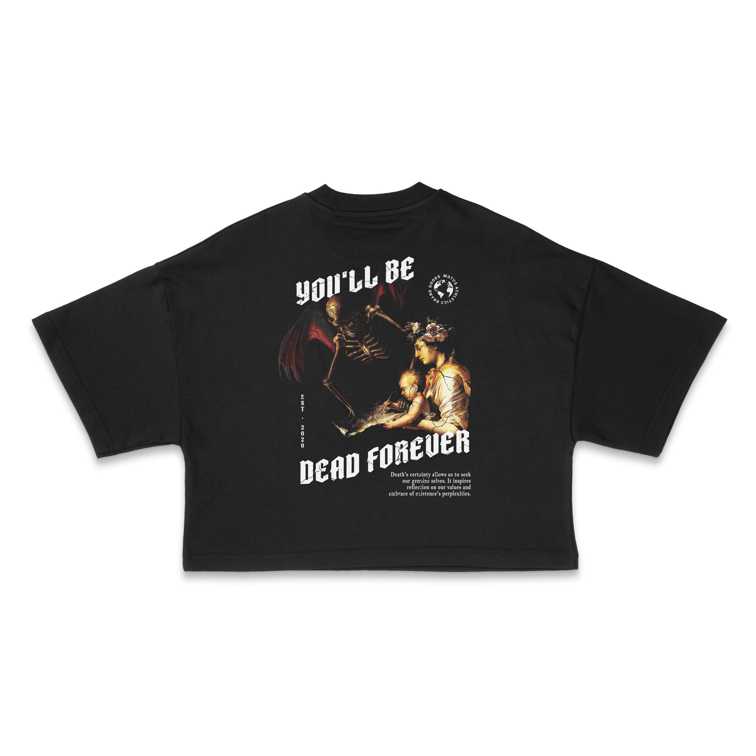 YBDF Heavyweight Oversized Crop | Black – Motus Athletics