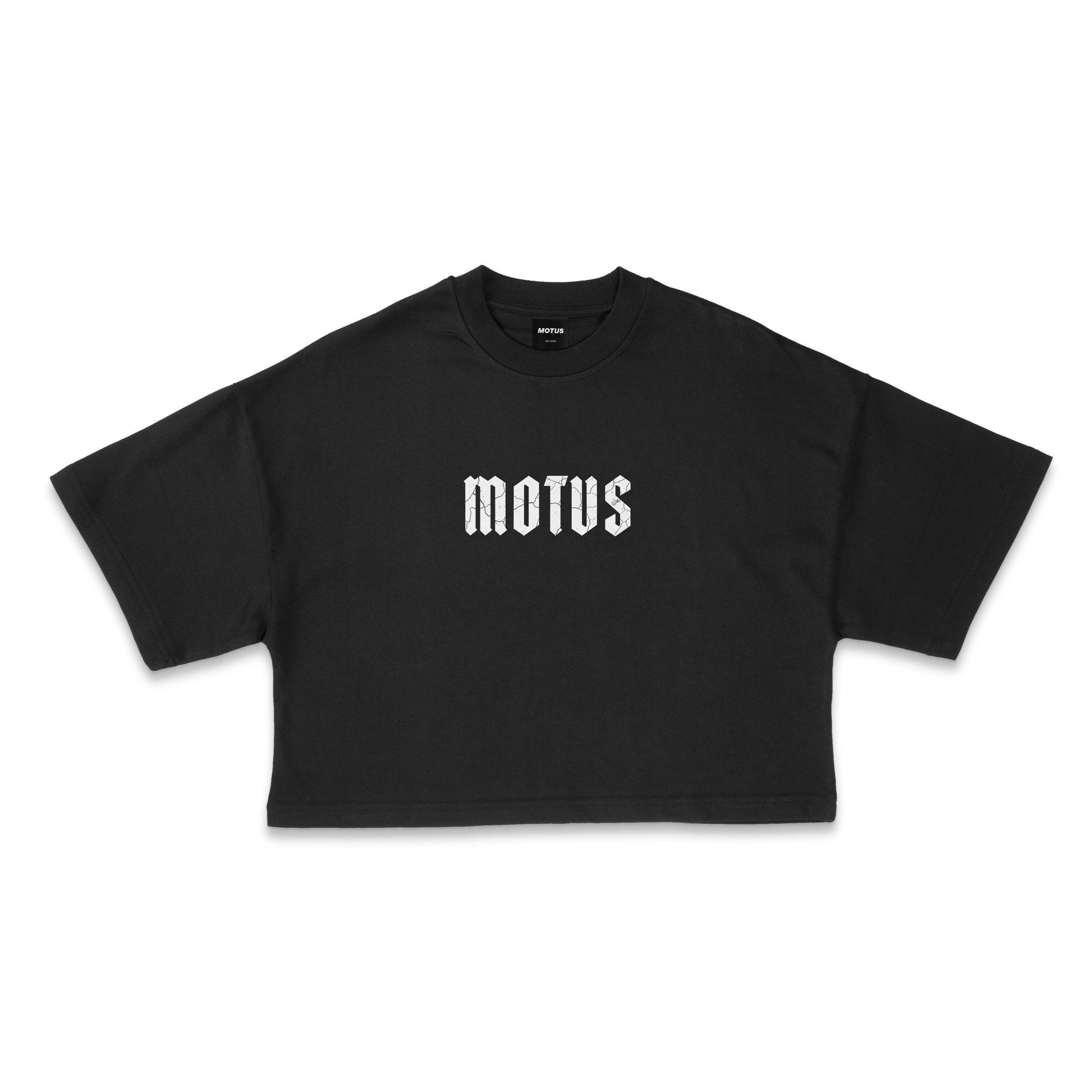YBDF Heavyweight Oversized Crop | Black – Motus Athletics